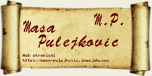 Maša Pulejković vizit kartica
